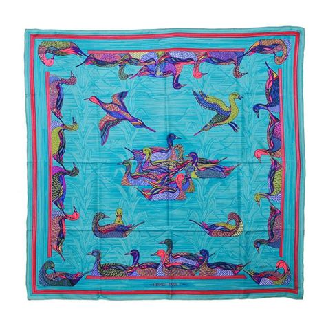 hermes vintage designer duck scarf